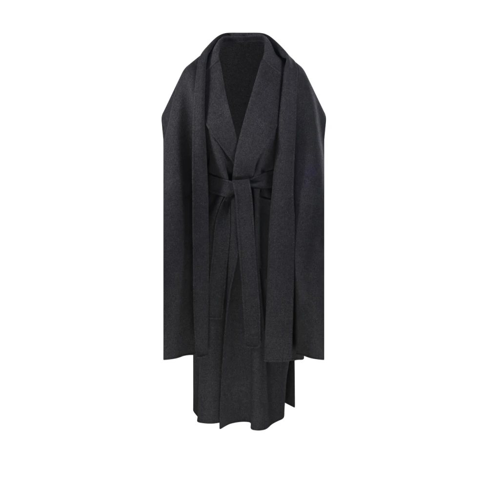 Max Mara Studio - Mantel Mit Gürtel - Coats - Damen - Grau - S - Bild 3