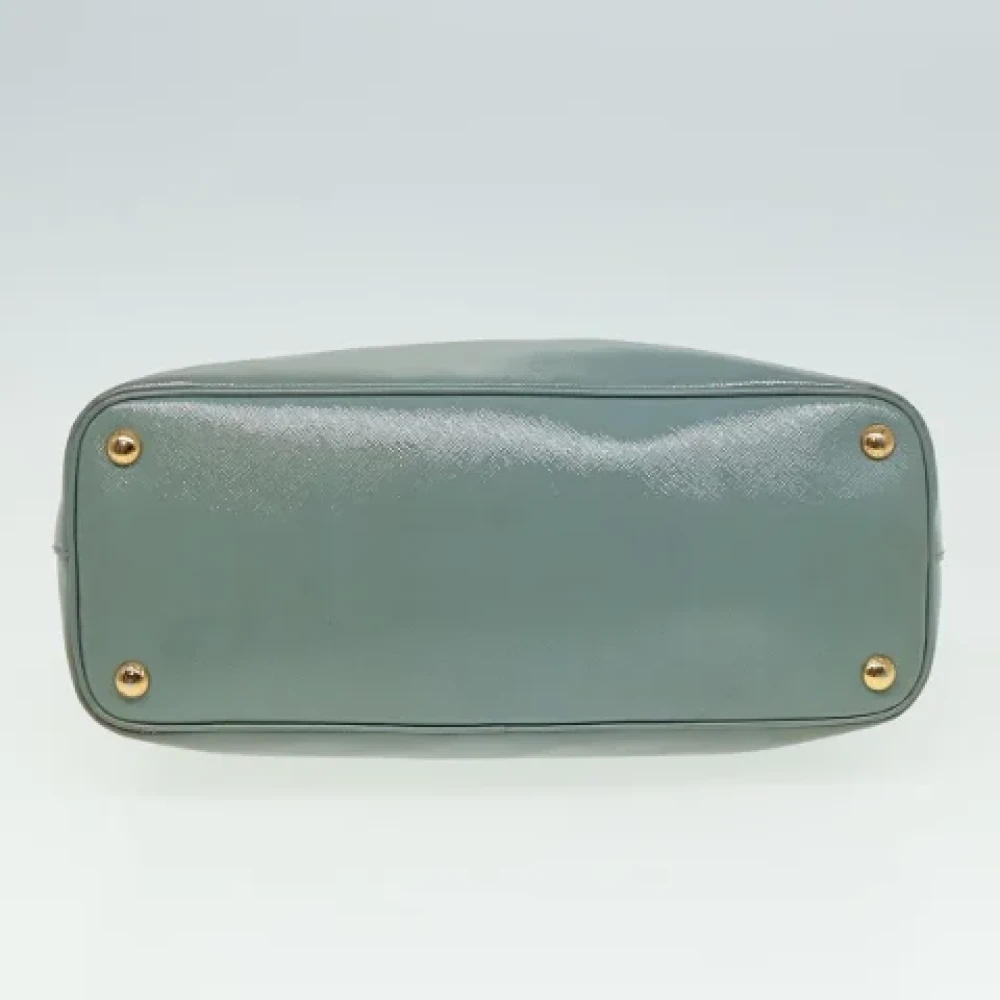 Prada Vintage Pre-owned Leather handbags Blue Dames
