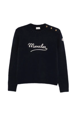Broderad logotyp Crew Neck-tröja