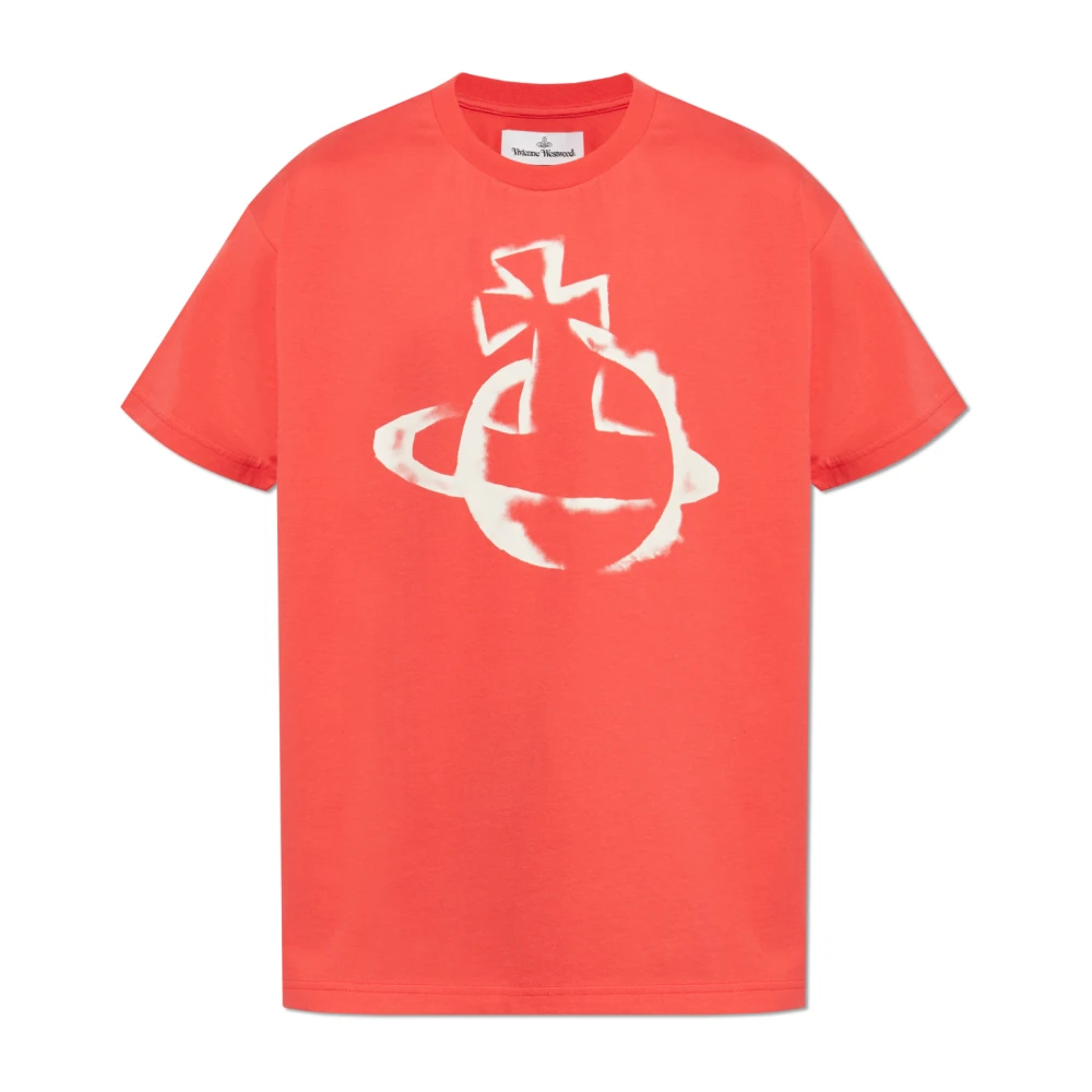 Vivienne Westwood T-shirt met logo Red Heren