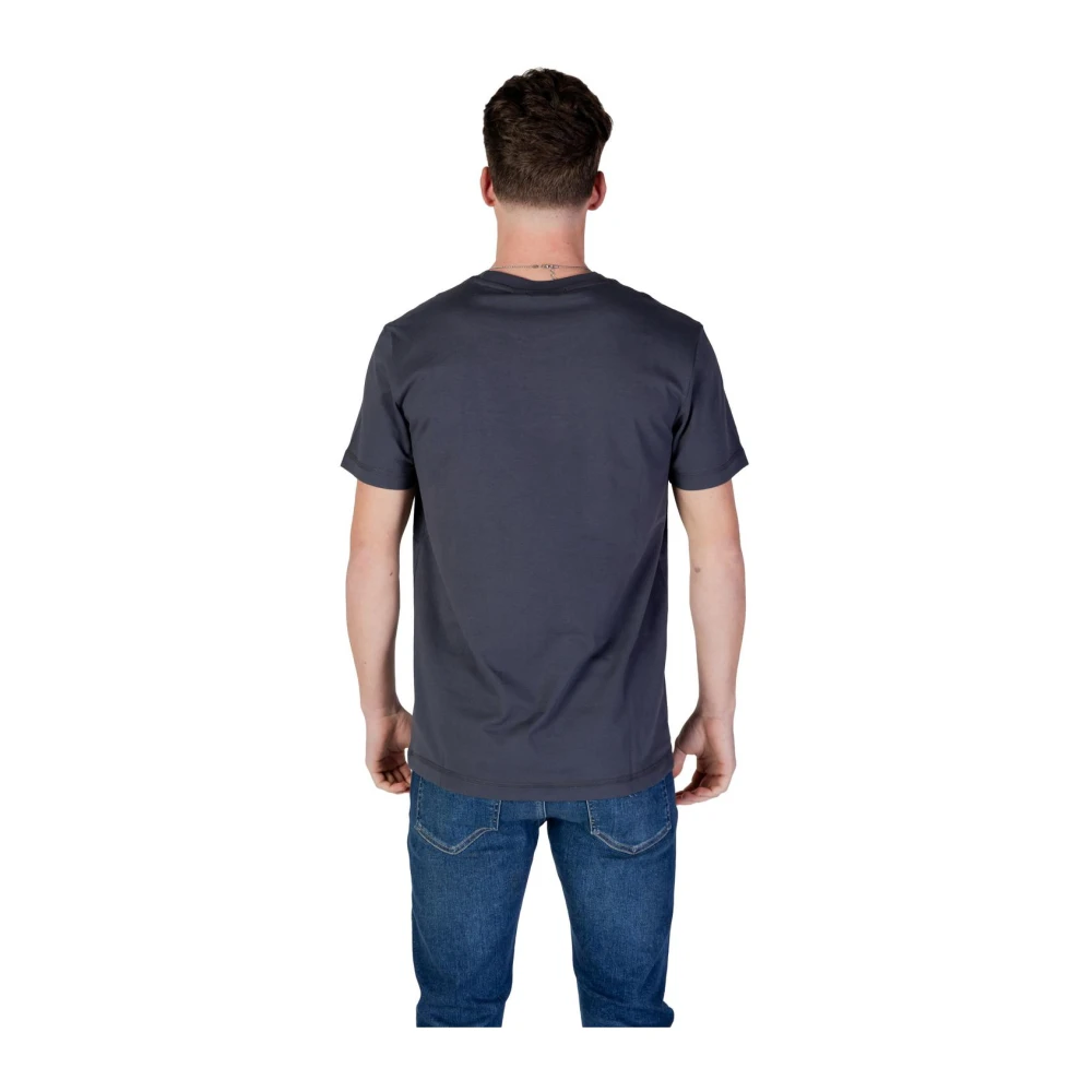 Calvin Klein Jeans Grijze Katoenen T-shirt met Ronde Hals Gray Heren