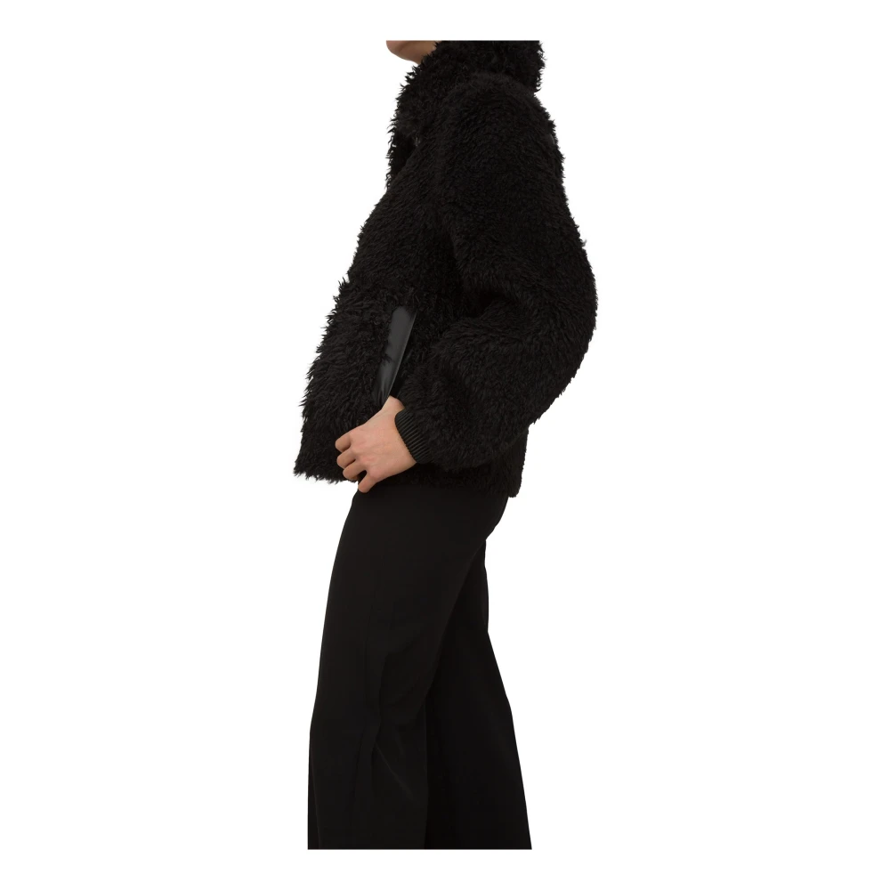 PATRIZIA PEPE Zwarte Jas voor Mannen Black Dames