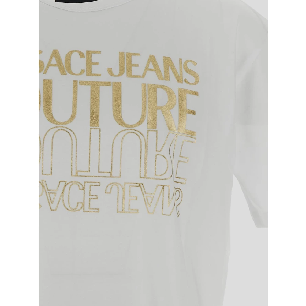 Versace Jeans Couture Katoenen Logo T-Shirt White Heren