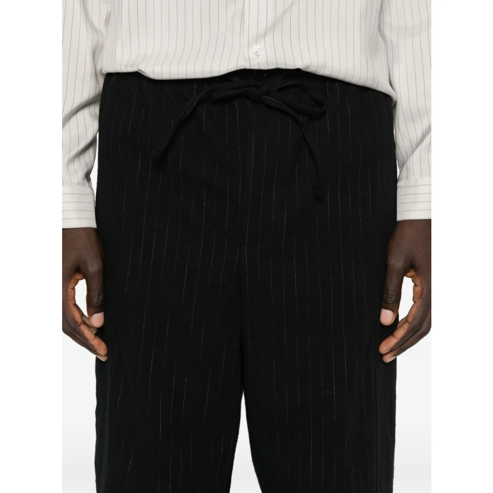 Kenzo Smalle Gestreepte Tapered Broek Black Heren