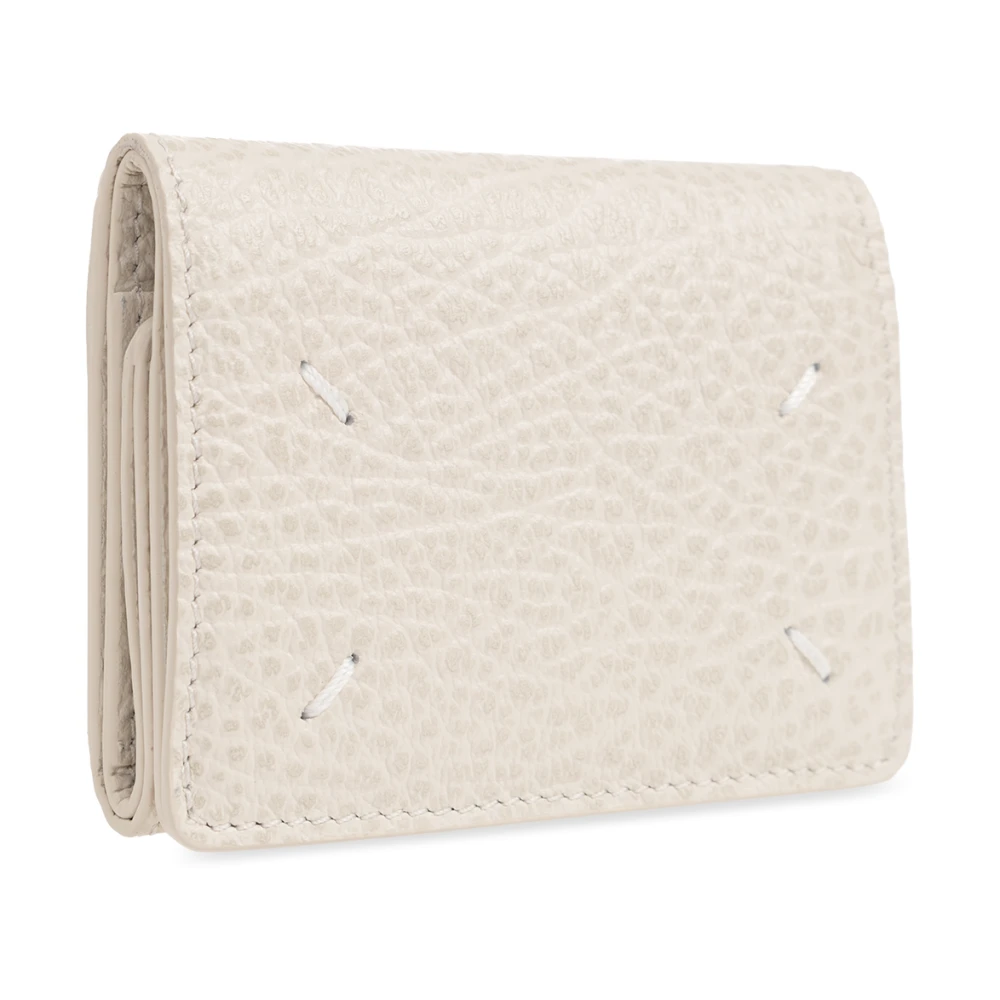 Maison Margiela Leren portemonnee Beige Unisex
