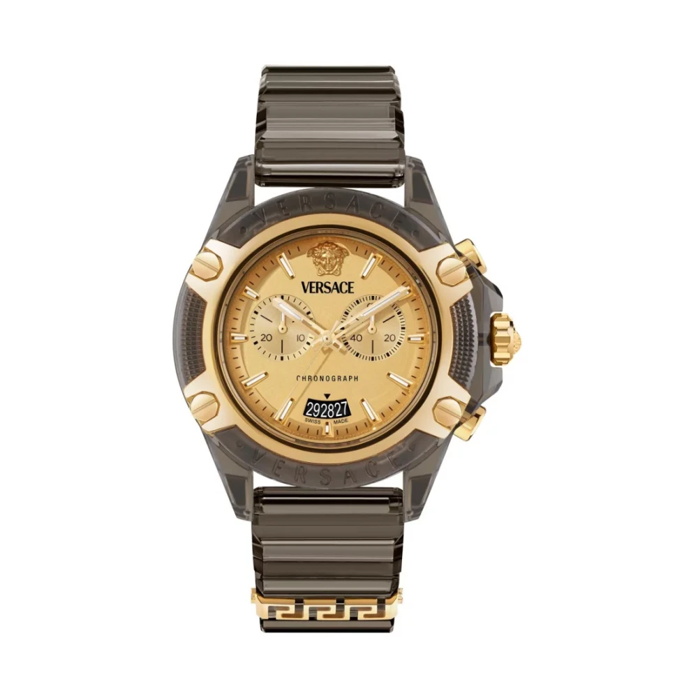 Versace VE8P01025 New Icon Active Chrono blue gold transparent Unisex Watch NEW - Image 2