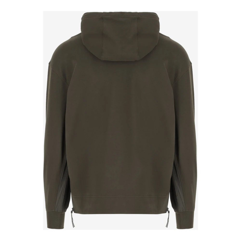 C.P. Company Donkergroene Stretch Katoenen Hoodie met Logo Green Heren