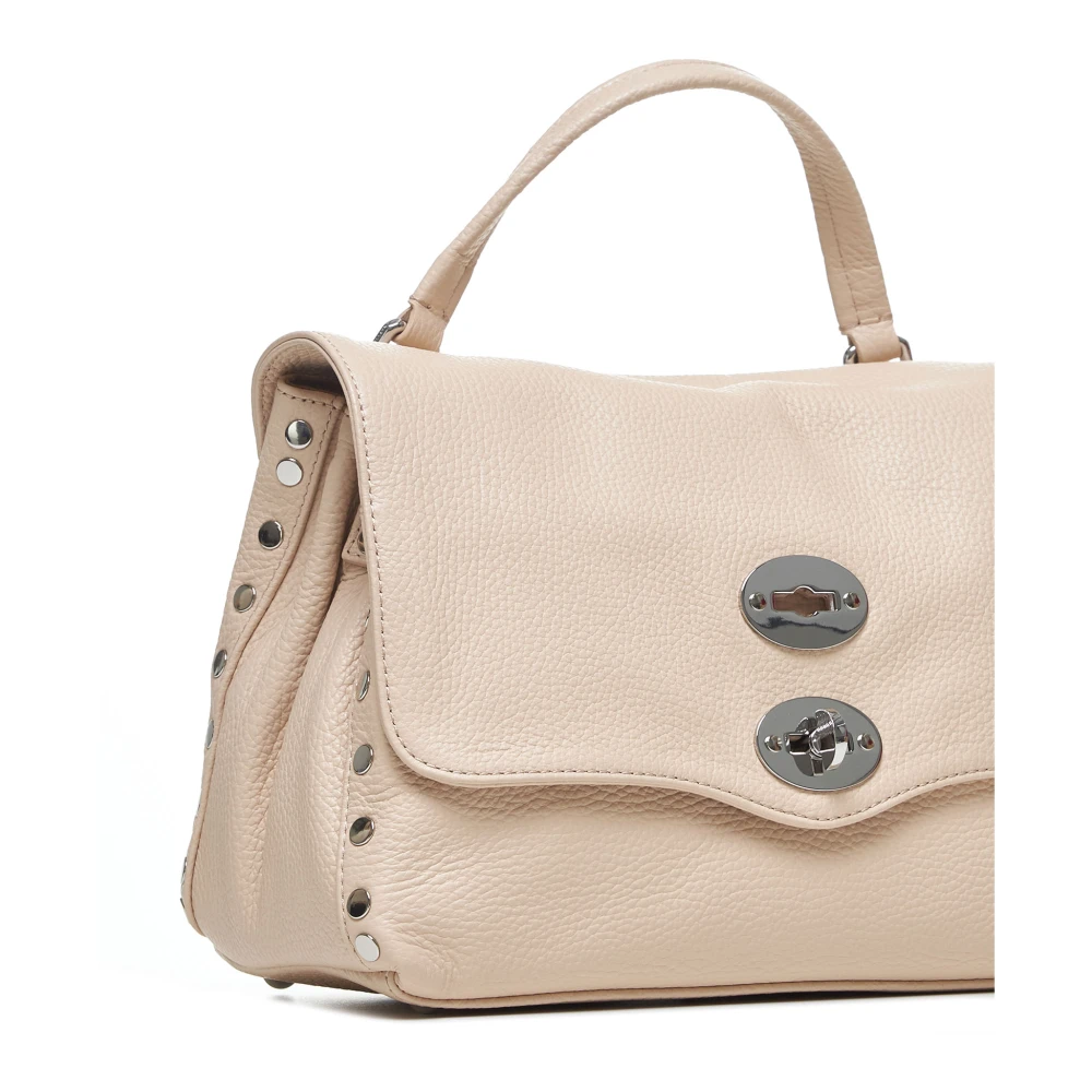 Zanellato Roze Leren Postina Tas Beige Dames