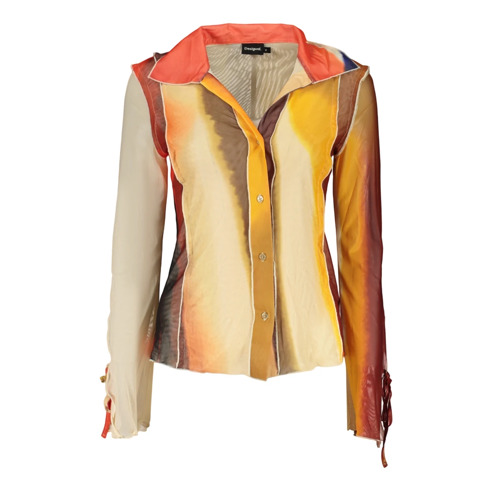 Desigual Vrouw Multicolor Overhemden Dames, Veelkleurig, Xs, Polyester, Ts Paint Lacroix Shirt