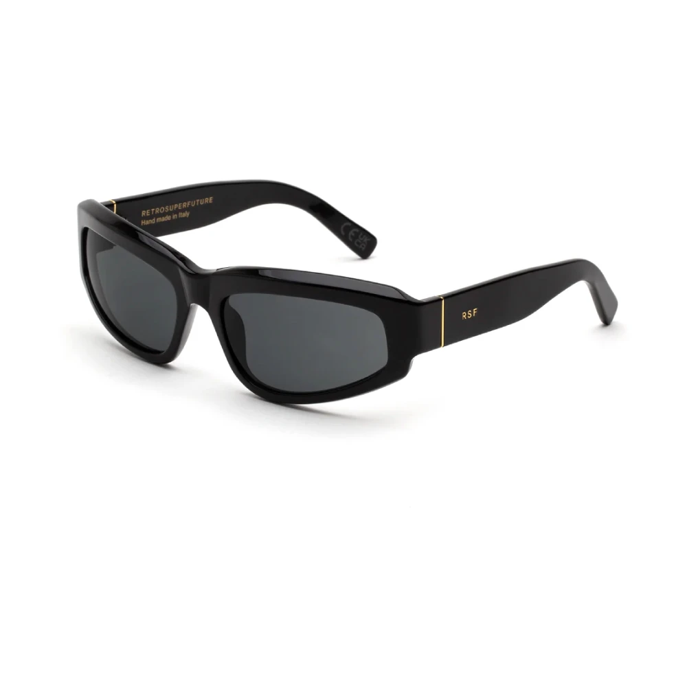 Retrosuperfuture Unisex Black Italian Sunglasses Collection