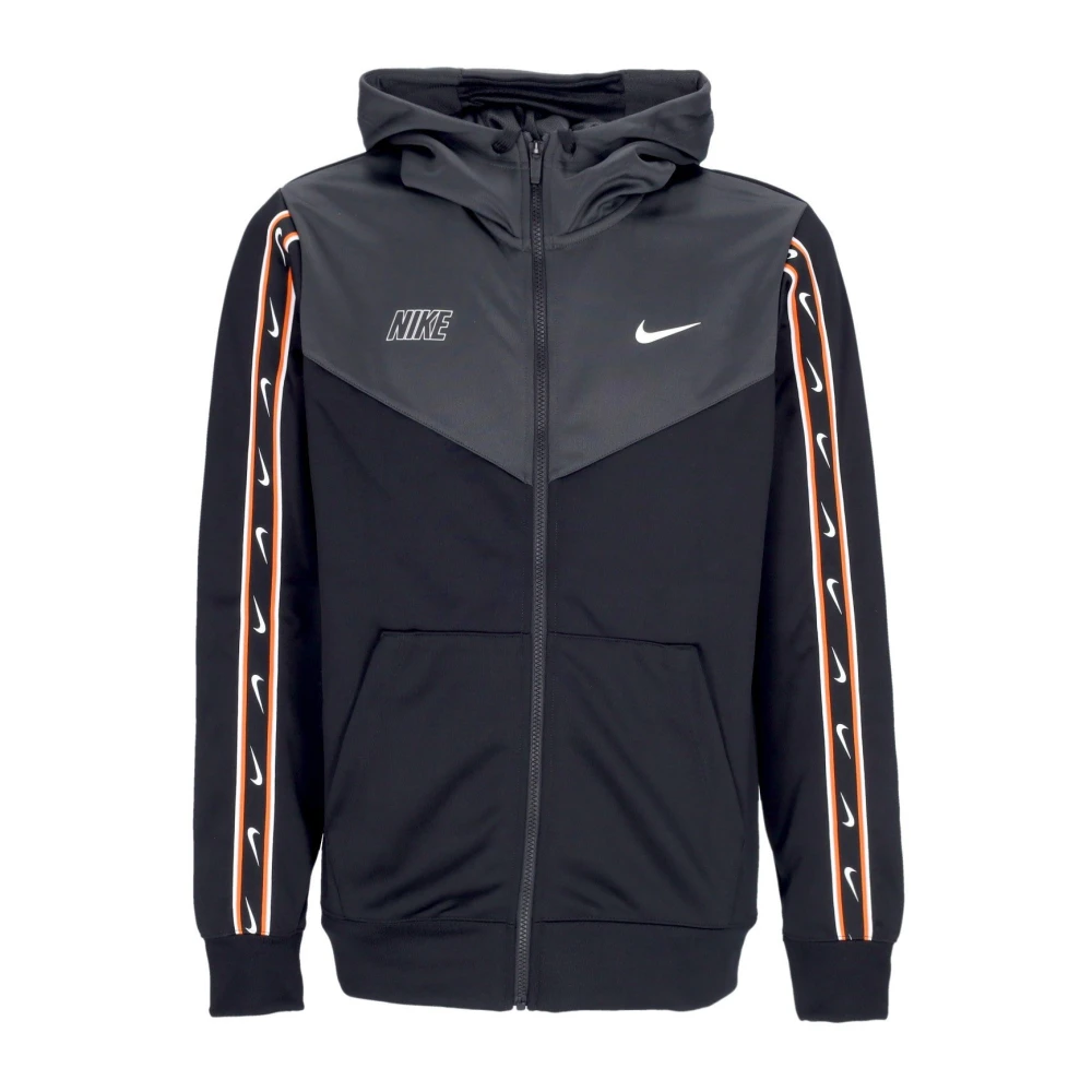 Nike Herhaal Full-Zip Hoodie Zwart Rook Grijs Wit Black Heren