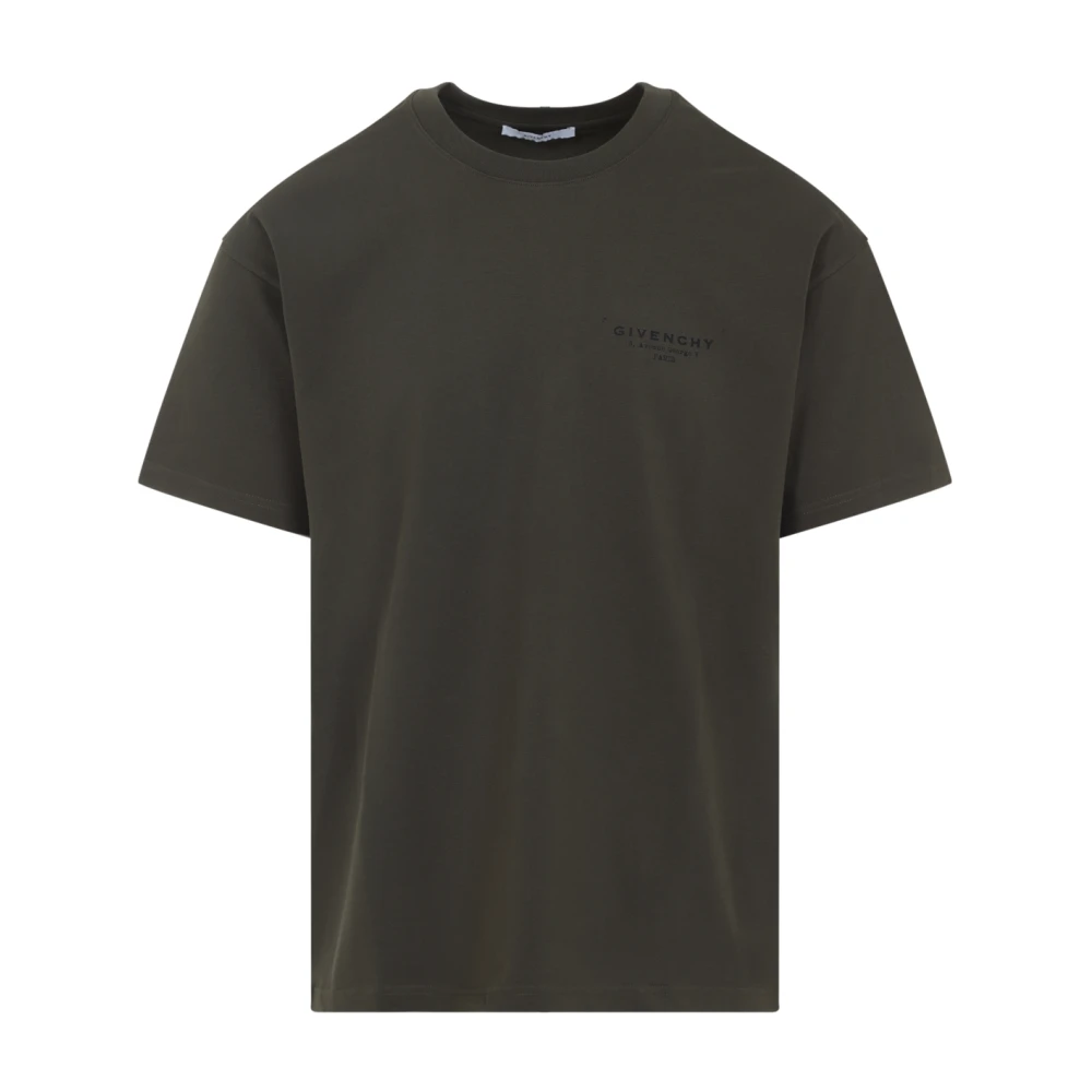 Givenchy Men's Green T-Shirts, L, T-Shirt With Stamp Print