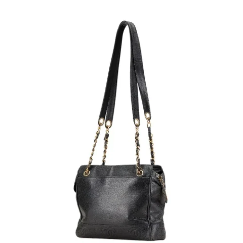 Chanel Vintage Pre-owned Leather shoulder-bags Black Dames