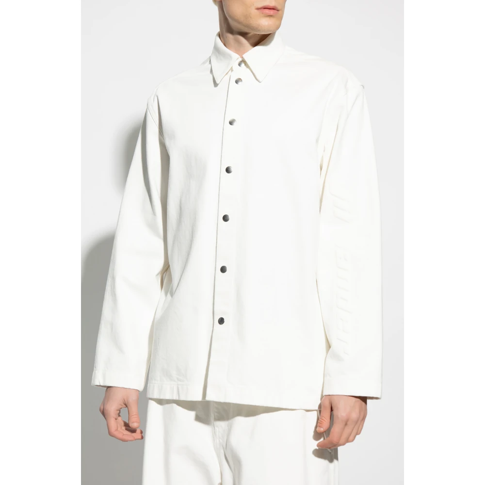 Jil Sander Shirt met logo White Heren