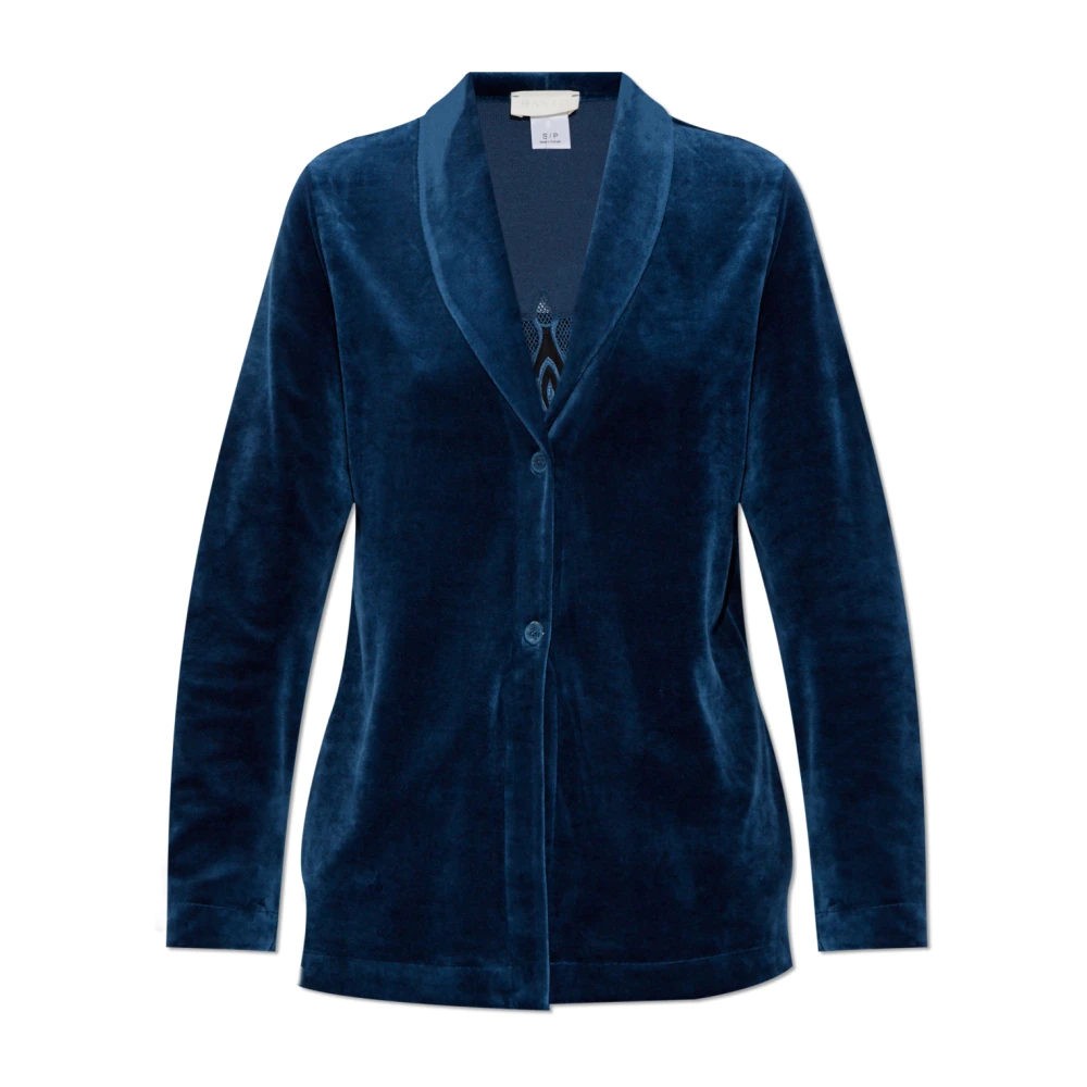 Hanro Pyjama Top Blue Dames