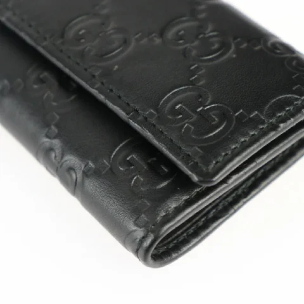 Gucci Vintage Pre-owned Leather home-office Black Dames