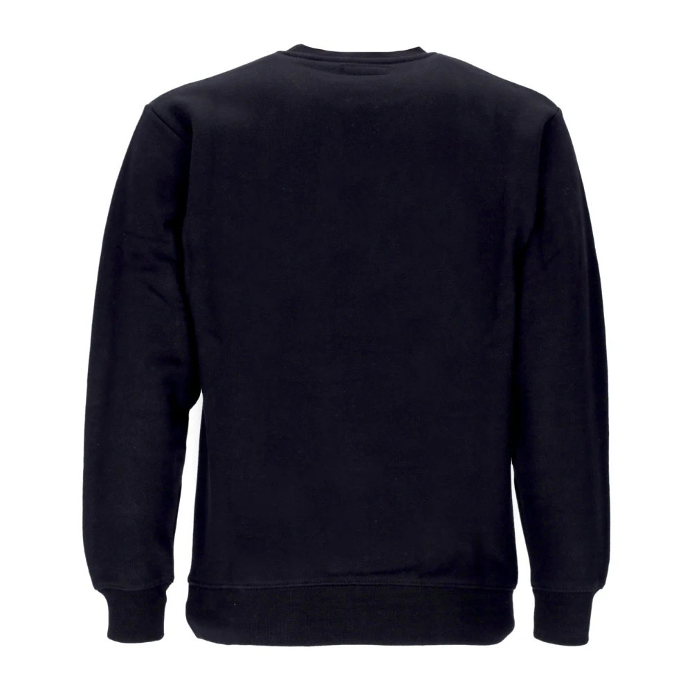 Market Zwarte Crewneck Sweatshirt met Print Black Heren