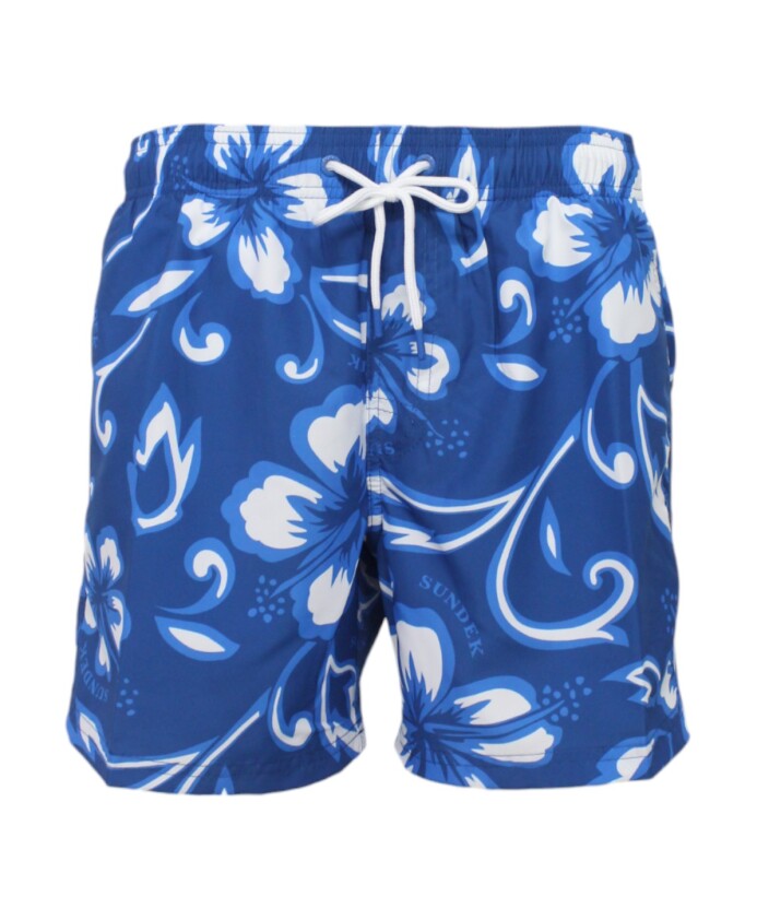 short-de-bain-en-polyester-imprime