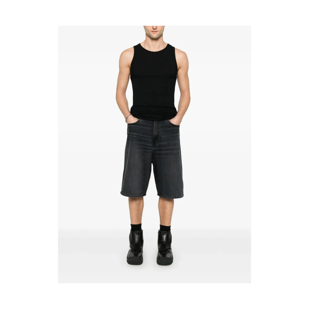 Isabel Benenato Zwarte Mouwloze Ronde Hals T-shirt Black Heren