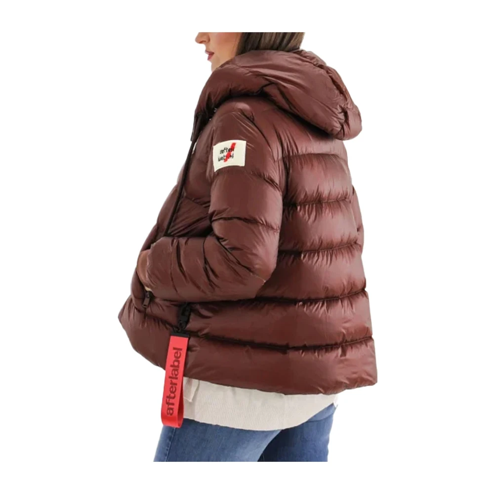 Afterlabel Lichtgewicht Nylon Parka Jas Brown Dames