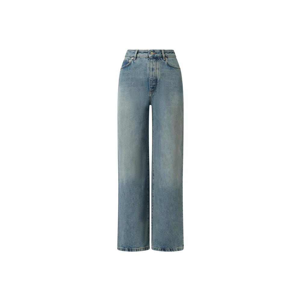 Loewe High Waisted Denim Jeans Blauw Blue Dames