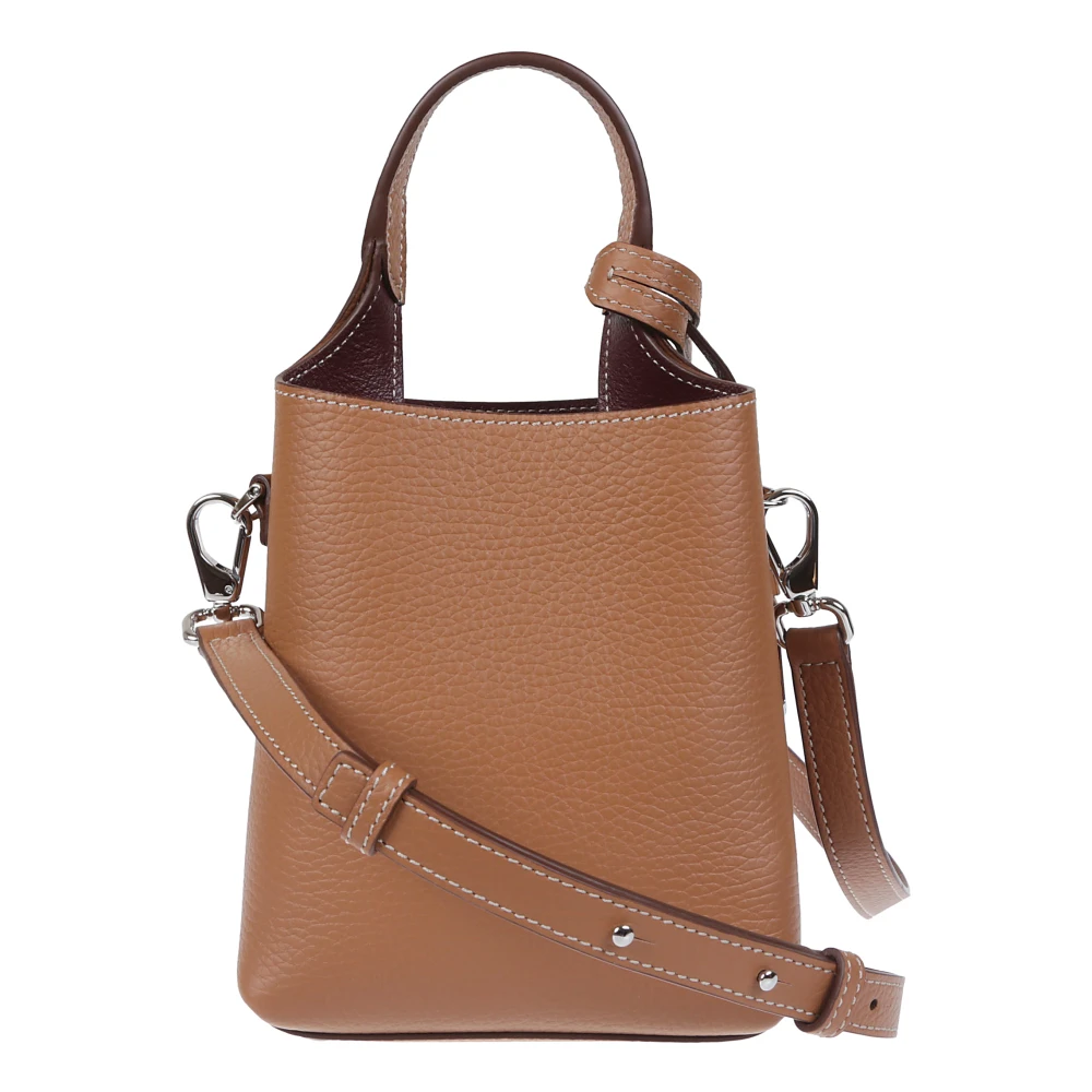 TOD'S Zwarte Gehamerd Leren Tas Black Dames