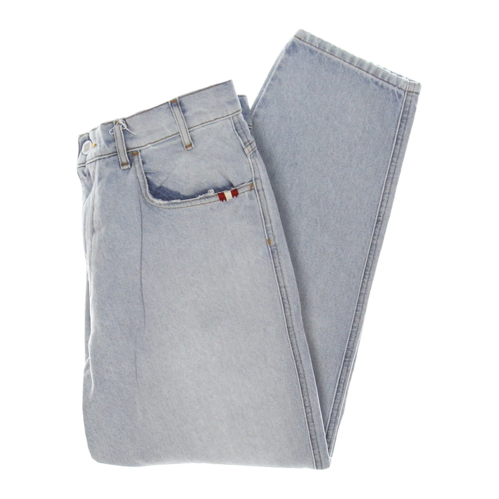 Amish Sun Bleach Denim Jeans Blue Heren