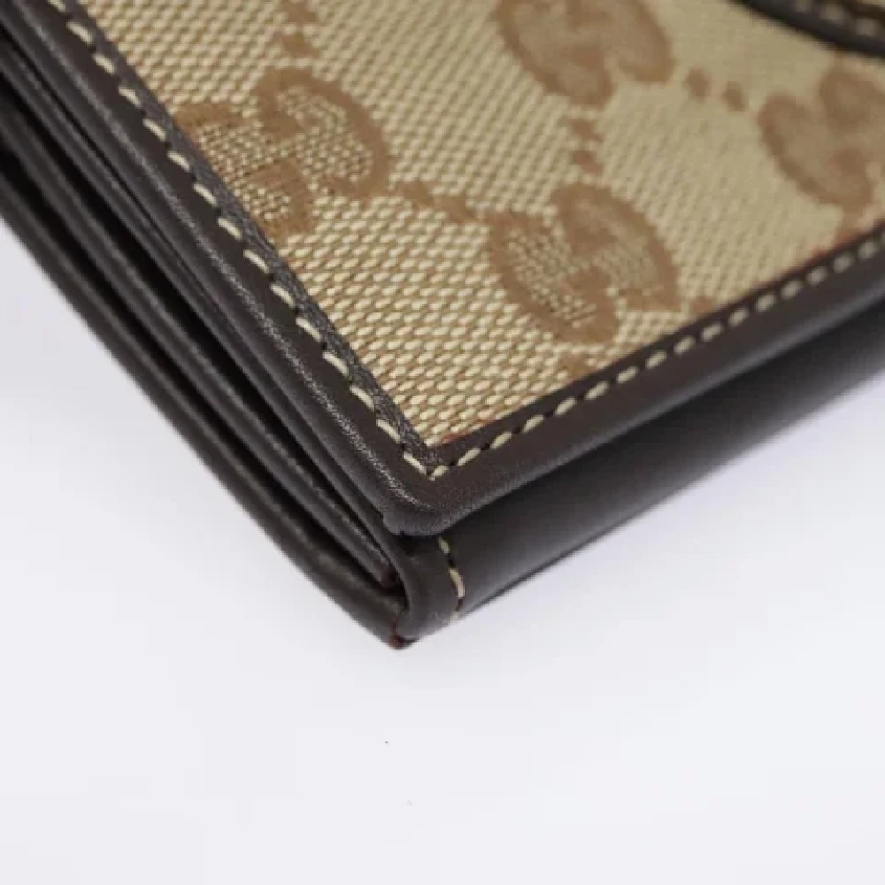 Gucci Vintage Pre-owned Canvas wallets Beige Dames