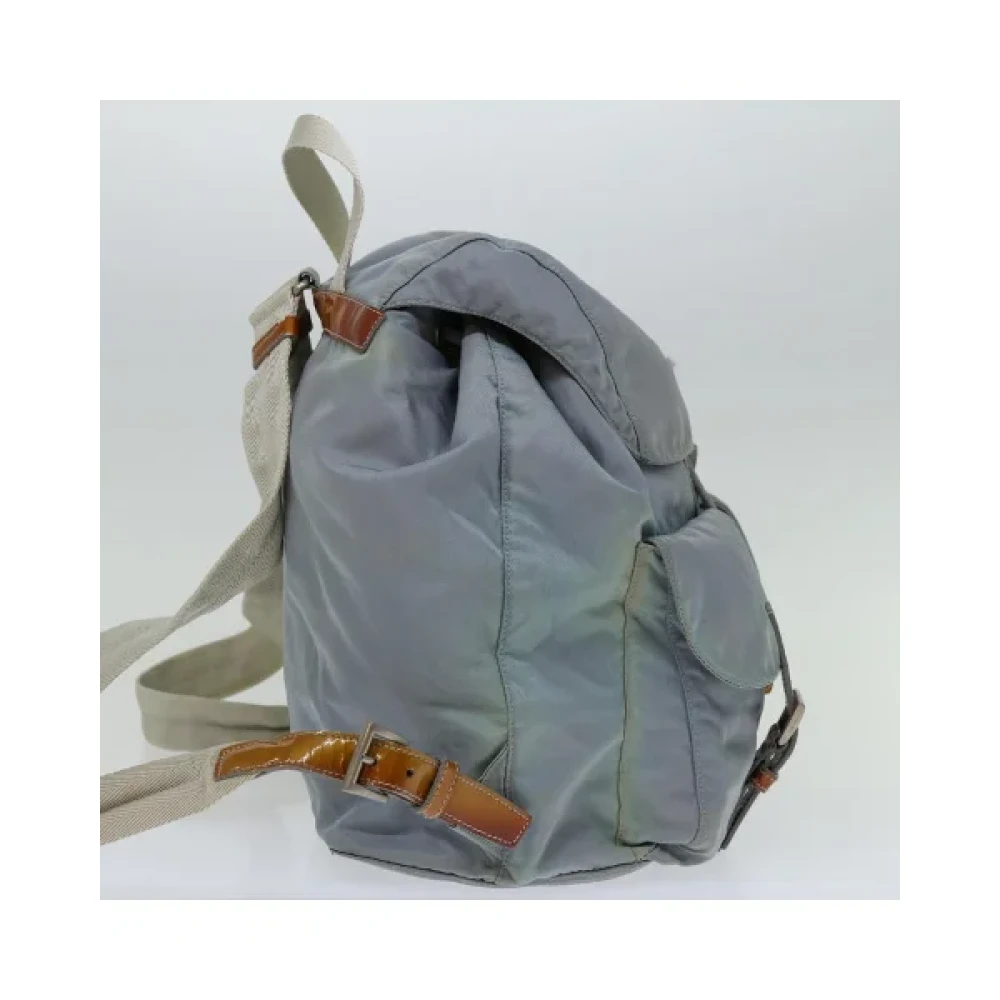 Prada Vintage Pre-owned Nylon backpacks Blue Dames