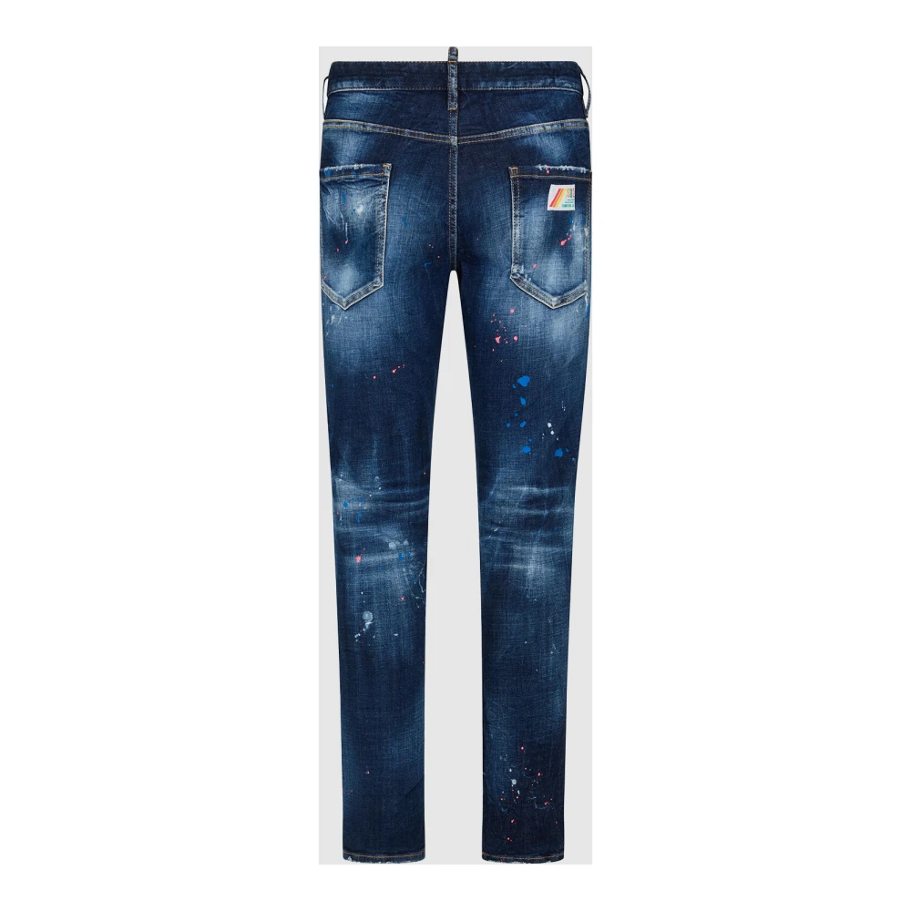 Dsquared2 Distressed Slim-fit Jeans Blue Heren