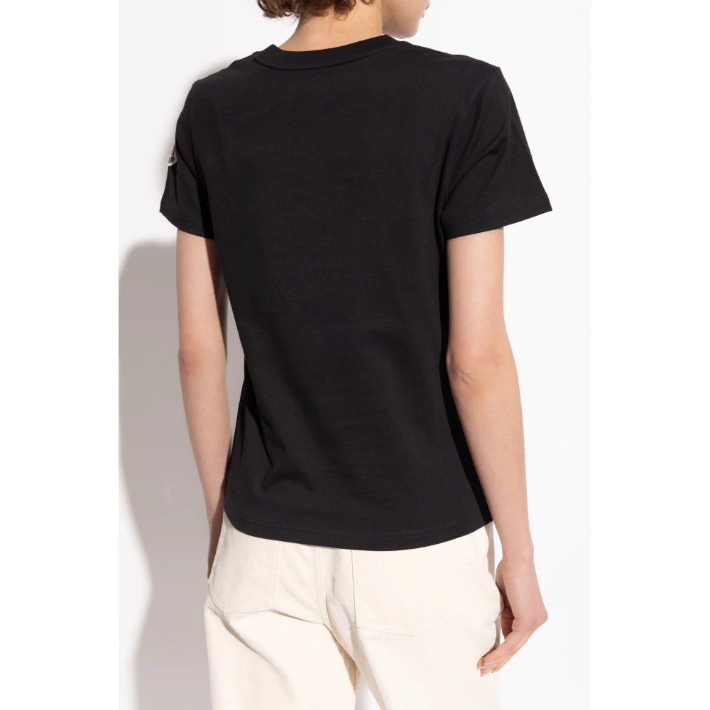 Moncler T-shirt met logo Black Dames