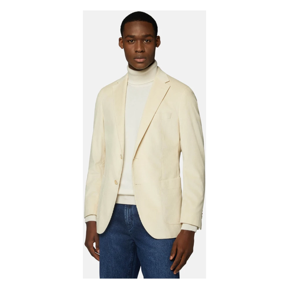 Boggi Milano Katoenen en Kasjmier Jack Beige Heren