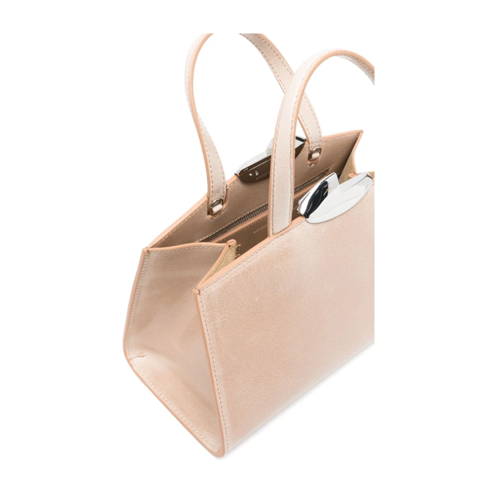 Benedetta Bruzziches Beige Magnetische Sluiting Handtas Beige Dames