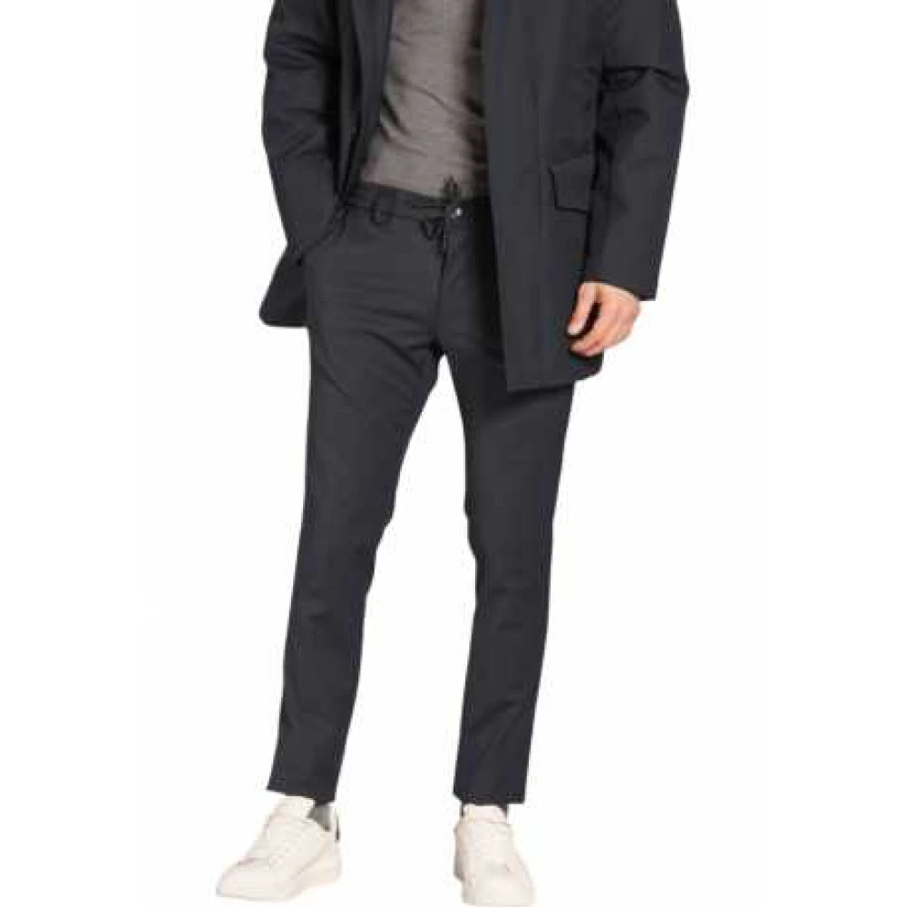 Mason's Navy Jogger Chino Milano Stijl Broek Blue Heren