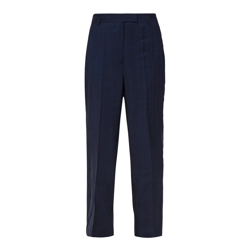 Semicouture Rechte Pijp Stoffen Broek Blue Dames