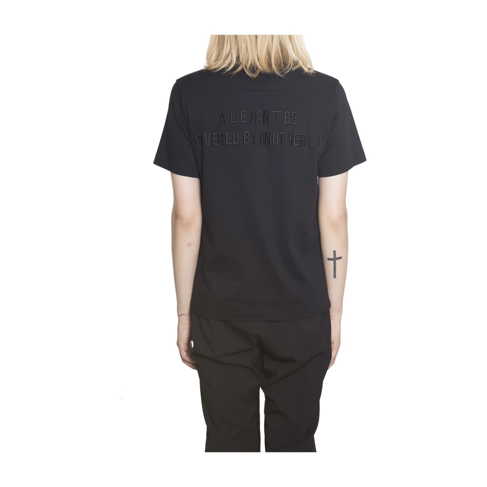 Juun.J Katoenen Print T-shirt Black Heren