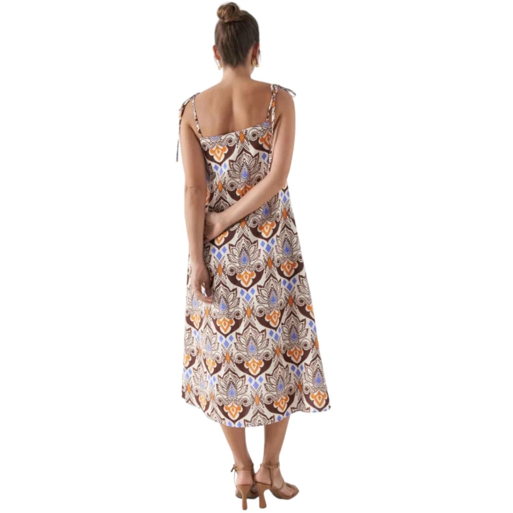 Salsa Linnen Zomerjurk Multicolor Dames