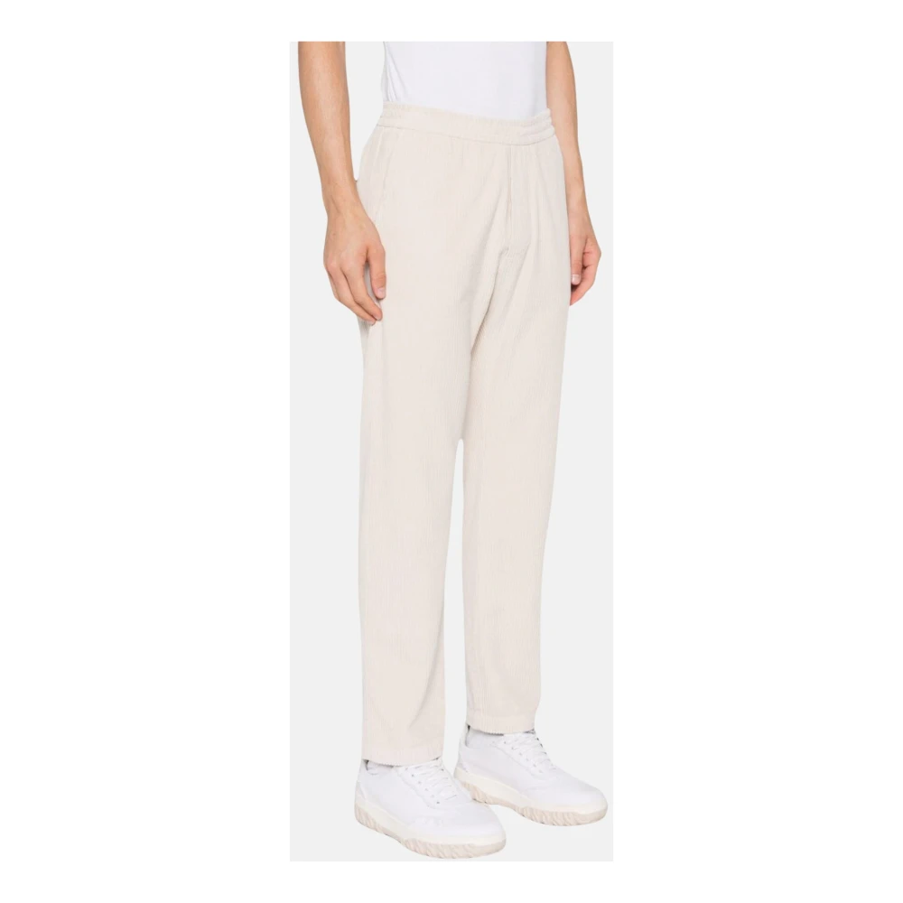 Barena Venezia Ribfluwelen Regular Broek met Elastische Taille Beige Heren