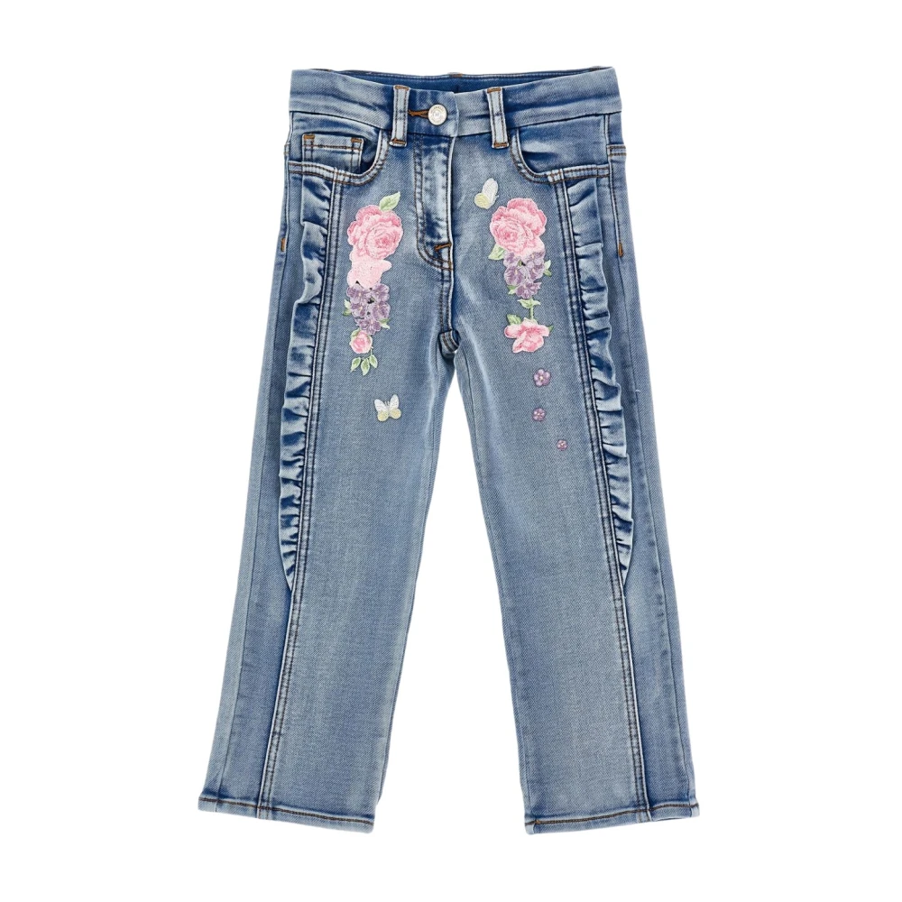 Monnalisa Unisex Kids Blue Jeans, 6 Y, Jeans
