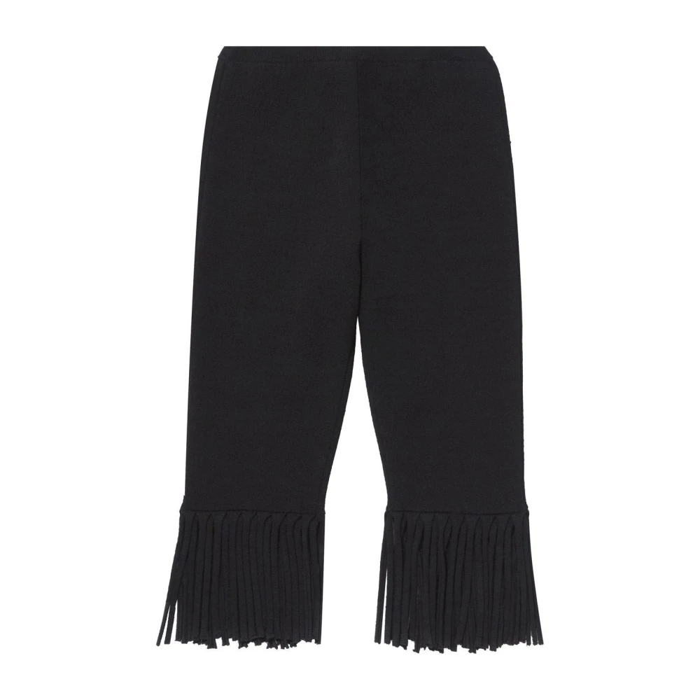 Proenza Schouler Black Bermudas, Female, Xs, Textured Fringed Biker Shorts