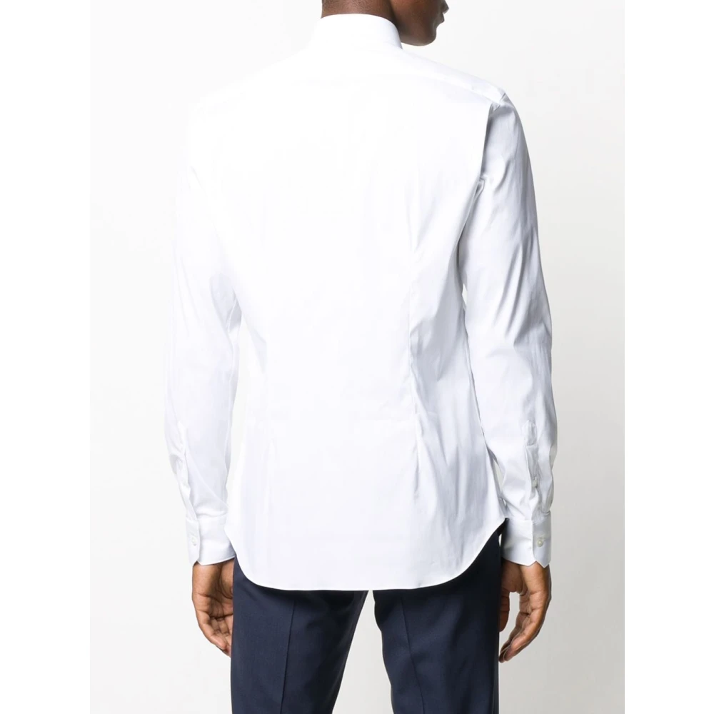 Xacus Slim Fit Katoenen Overhemd Wit White Heren