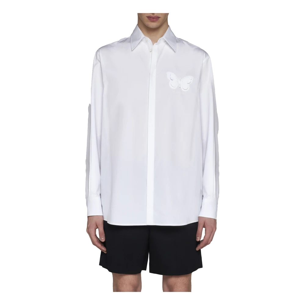 Valentino Casual wit overhemd White Heren
