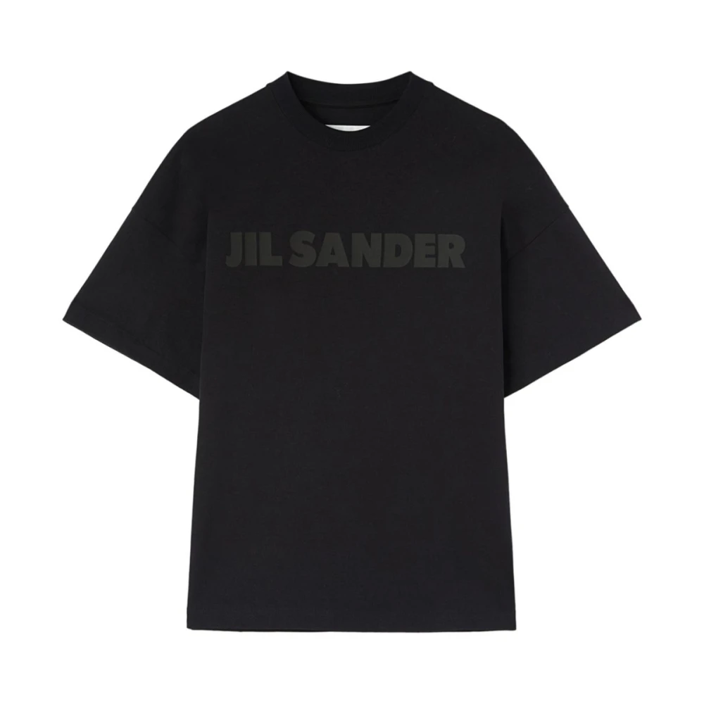 Jil Sander Moderne Katoenen Oversized T-Shirt Black Dames