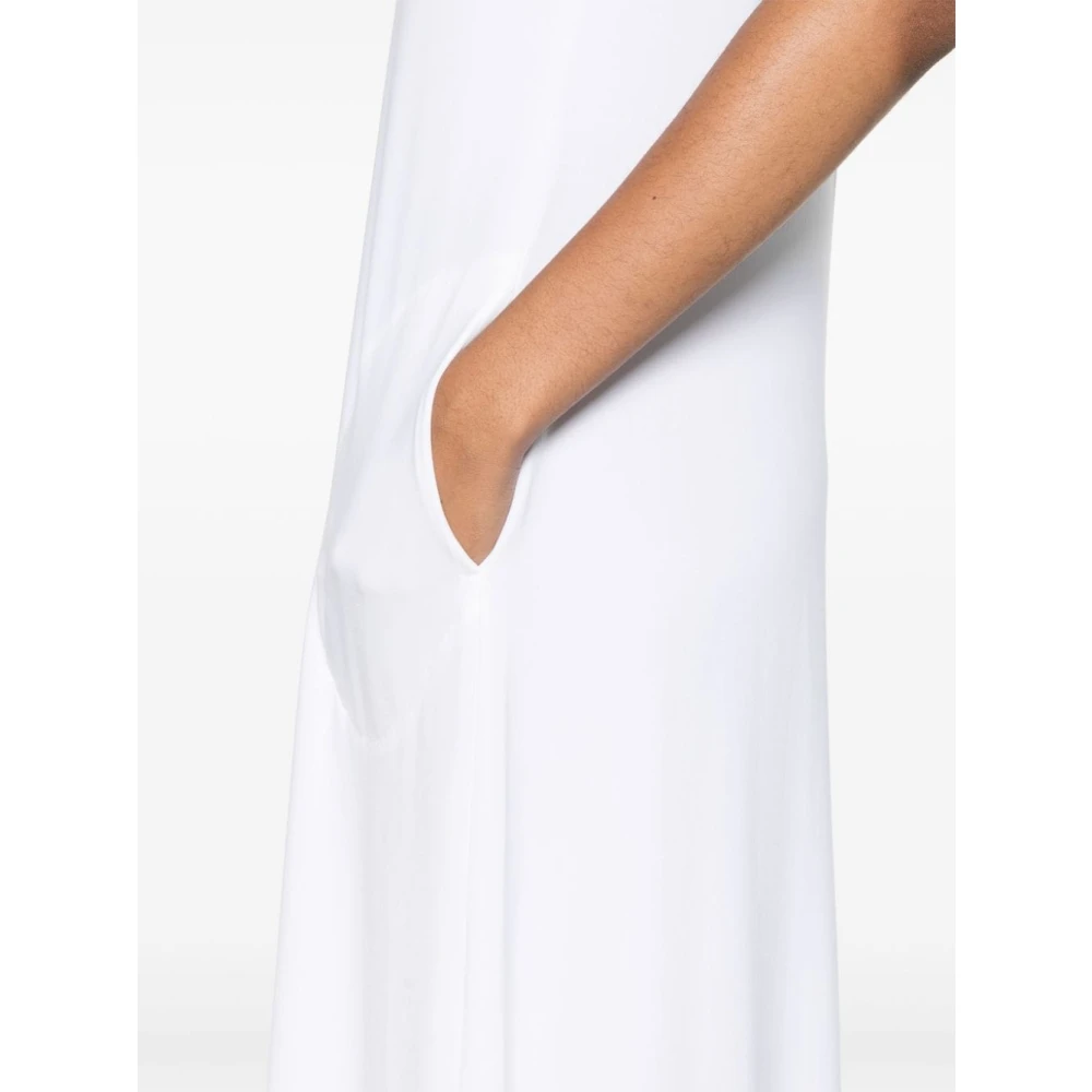 Norma Kamali Witte Maxi Jurk met Zijzakken White Dames