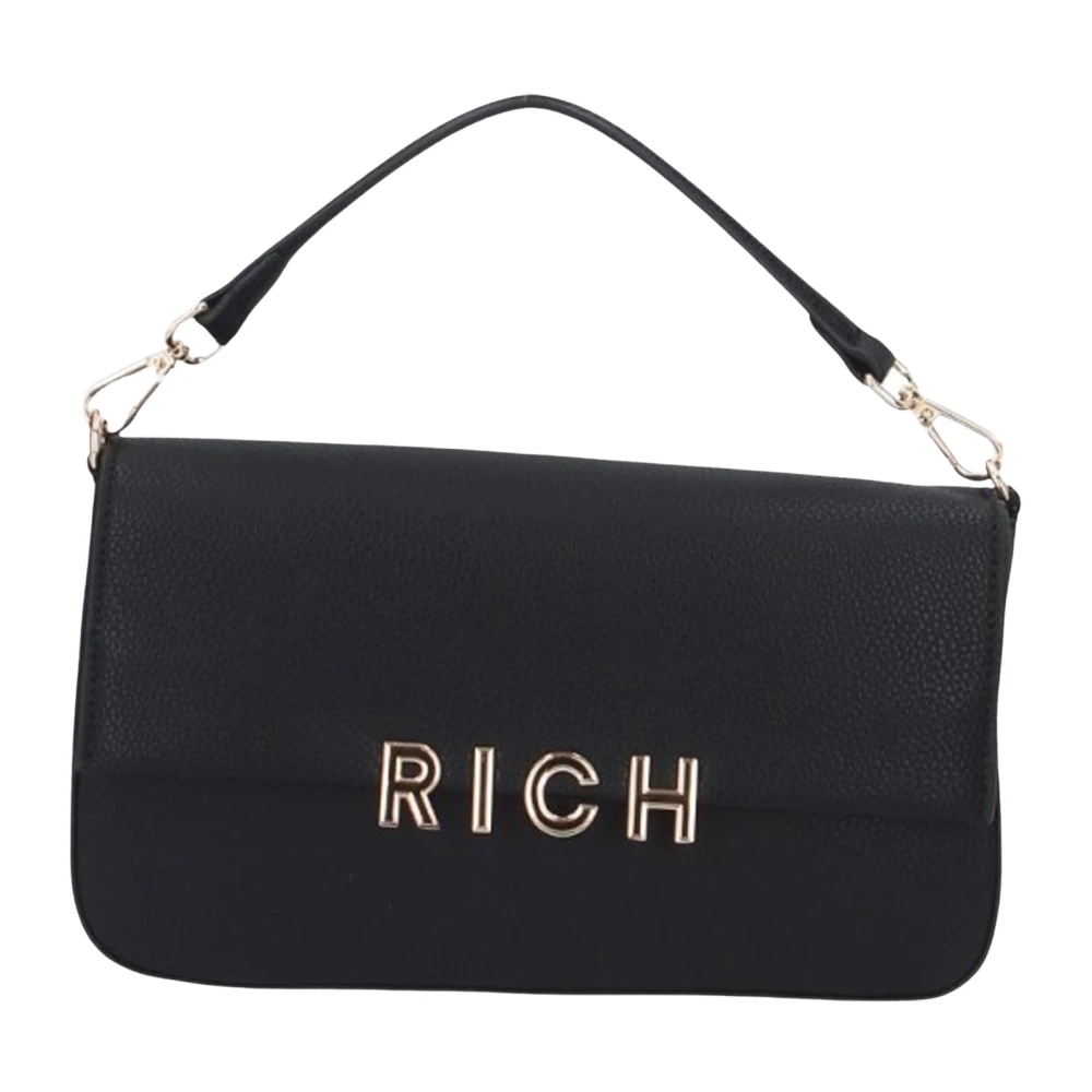 John Richmond Zwarte Schoudertas met Logoprint Black Dames