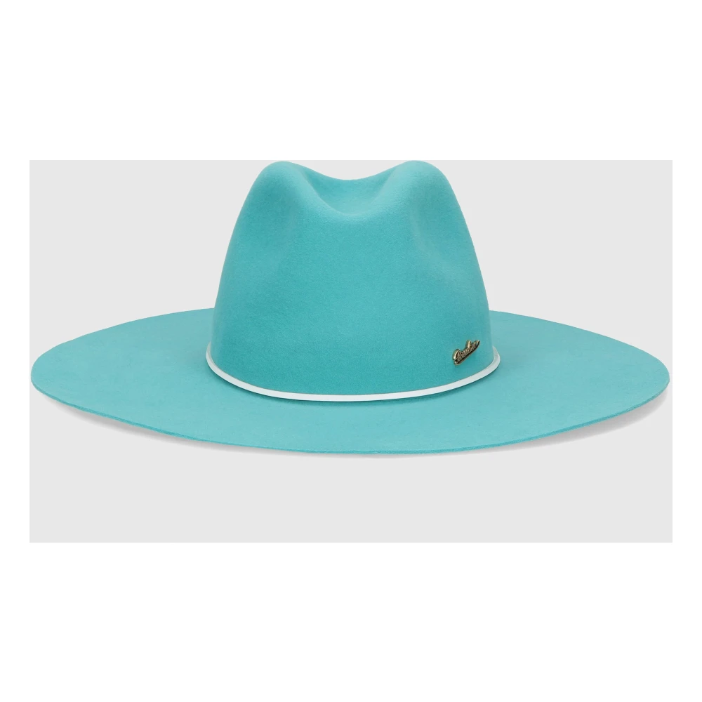 Borsalino Geborstelde Vilthoed met Leren Band Green Heren