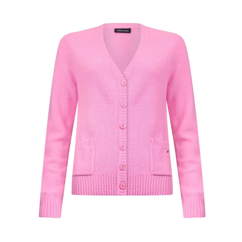 Roberto sarto Cardigan in Rosebloom Kleur Pink Dames
