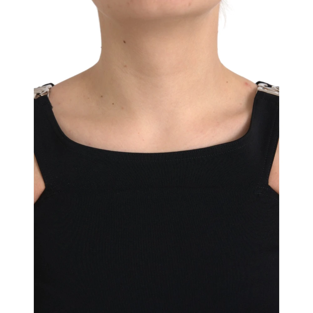 Dolce & Gabbana Mouwloos tanktop met ronde hals Black Dames