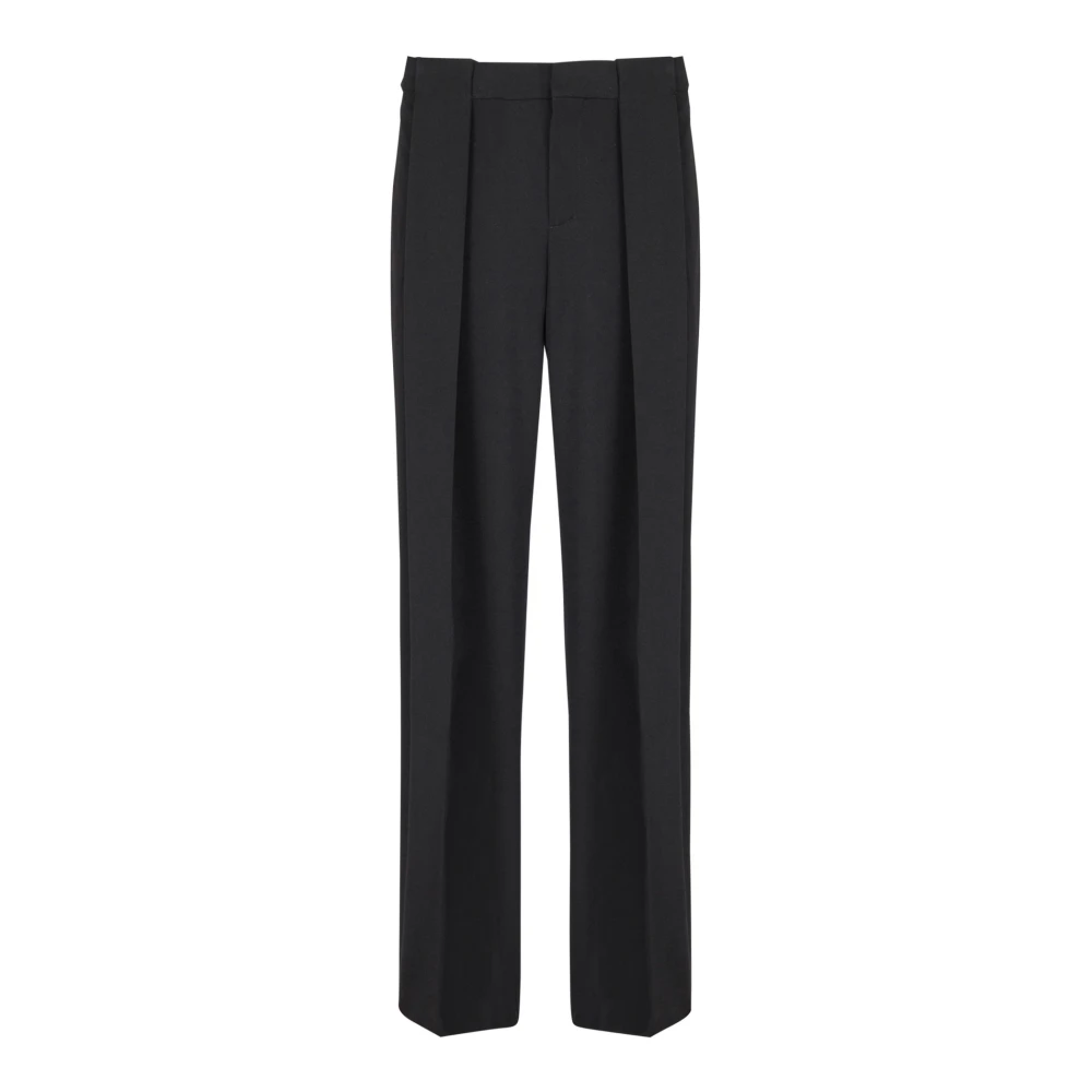 Balmain Geplooide grain de poudre broek Black Heren