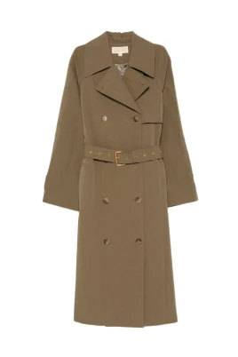 Oversized trenchcoat i tvättad bomull och nylon